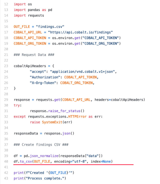 Python Script for Cobalt API <> GDS integration