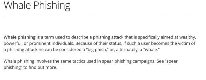 Whale Phishing Definition