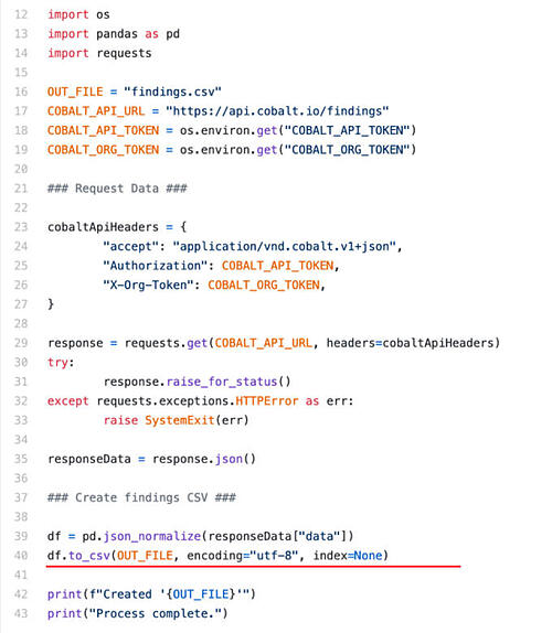 Python Script for Cobalt API <> GDS integration