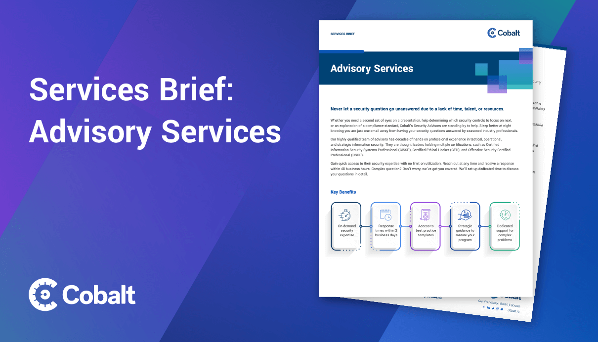 Services Brief: Advisory Services cover image