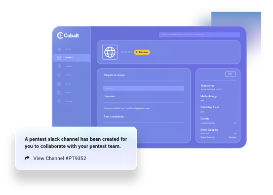 Cobalt-Schedule a Demo-Platform Screen