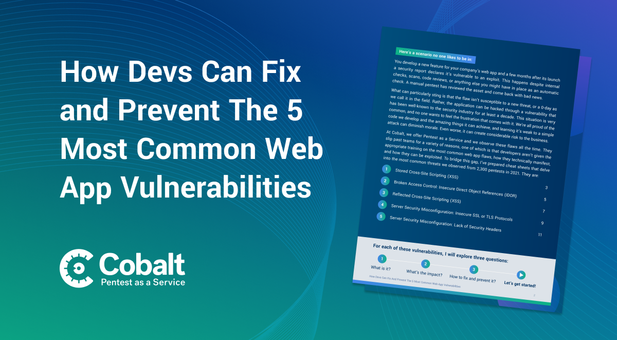 How Devs Can Fix And Prevent The 5 Most Common Web App Vulnerabilities