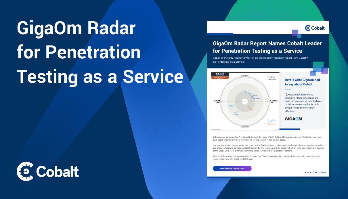 GigaOm Pentest as a Service PtaaS Resource Cover Image