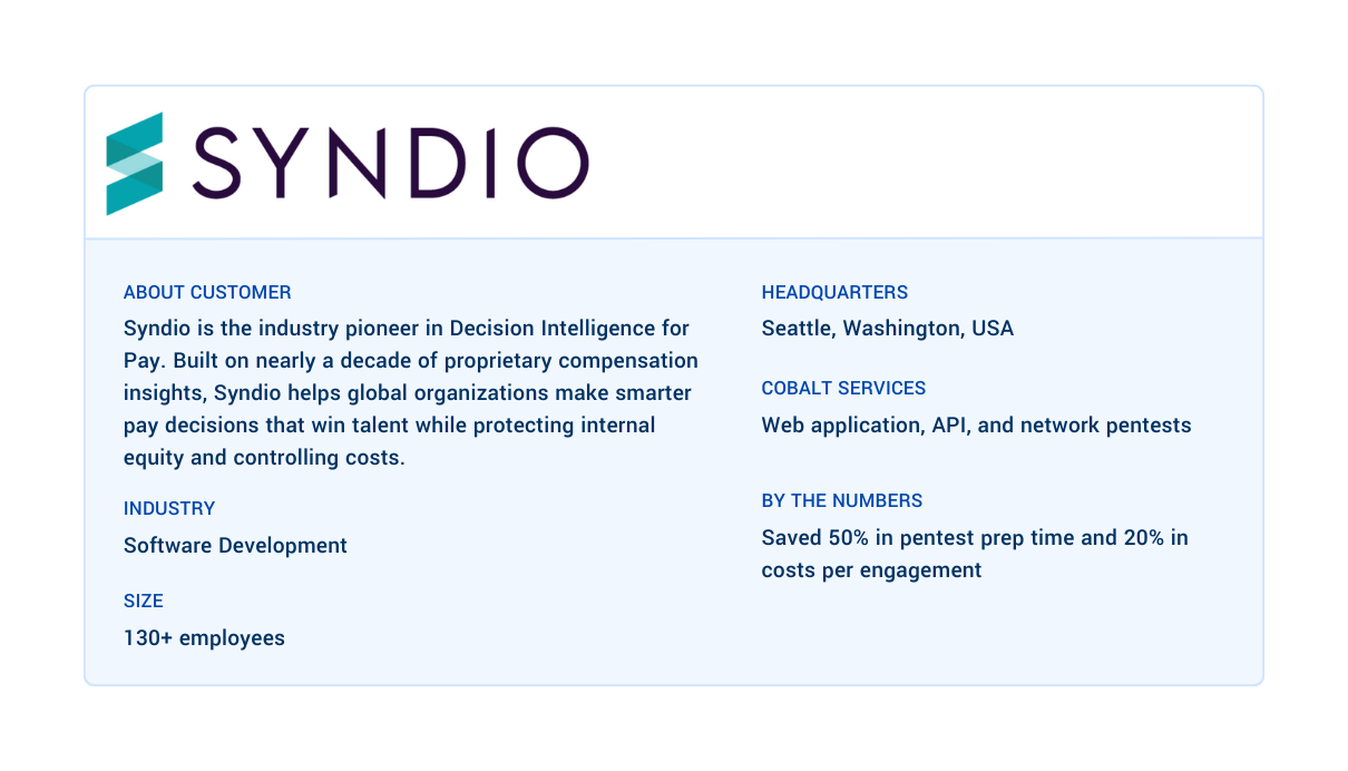 Syndio Pentest Case Study, snapshot