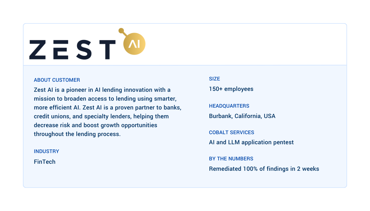 Zest AI Case Study, snapshot
