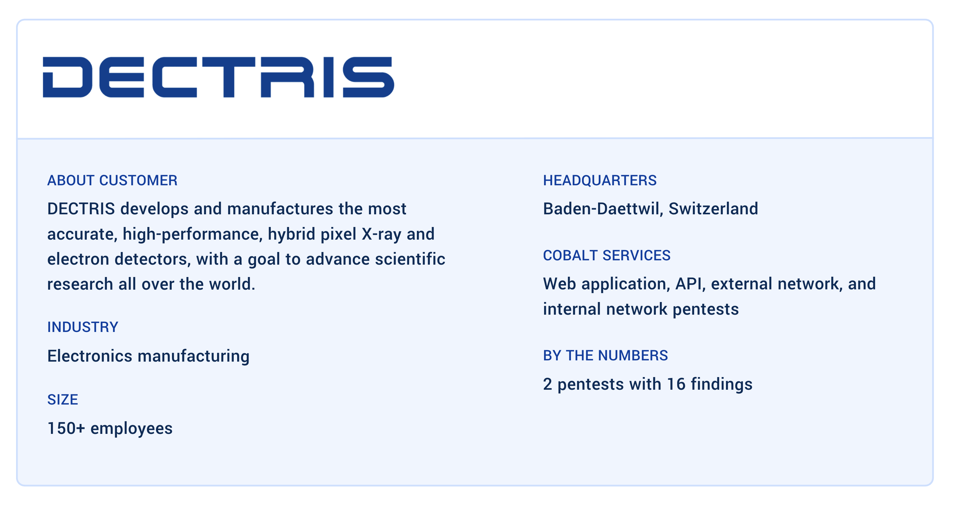 DECTRIS Pentest Case Study, snapshot