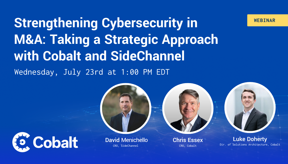 Strengthening Cybersecurity in M&A, webinar thumbnail